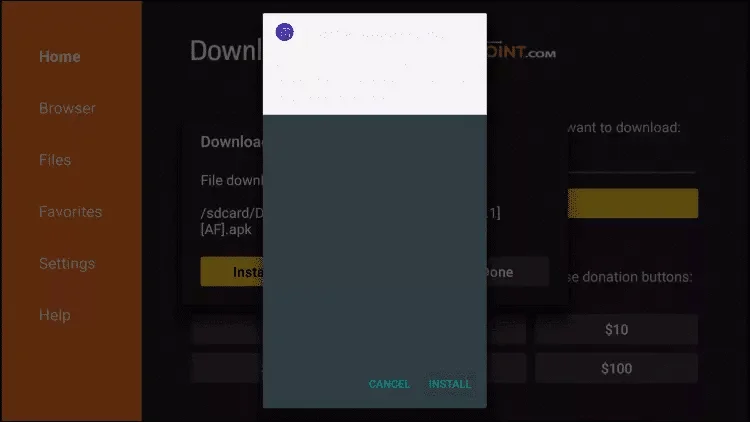 Wait for the file to download