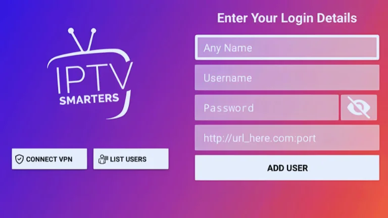 iptv smarters pro login page